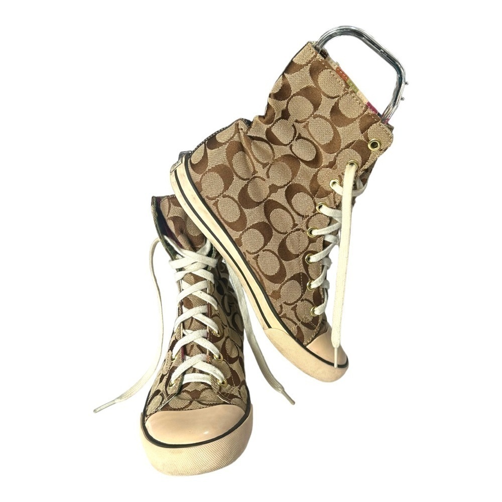 Coach Bonney High Top Sneaker Chuck Taylor Size 7 1/2